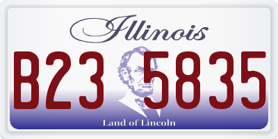 IL license plate B235835