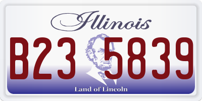 IL license plate B235839