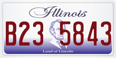 IL license plate B235843