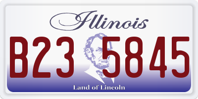 IL license plate B235845
