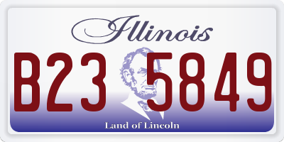 IL license plate B235849