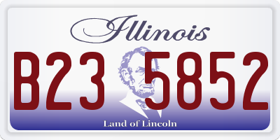 IL license plate B235852