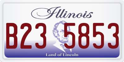 IL license plate B235853