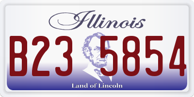 IL license plate B235854