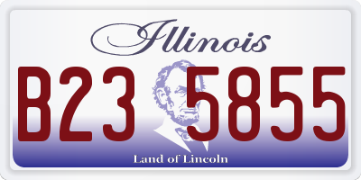 IL license plate B235855