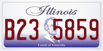 IL license plate B235859