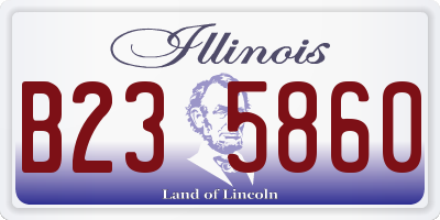 IL license plate B235860