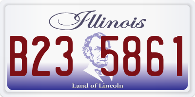 IL license plate B235861