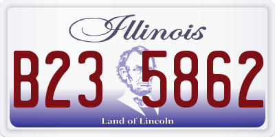 IL license plate B235862