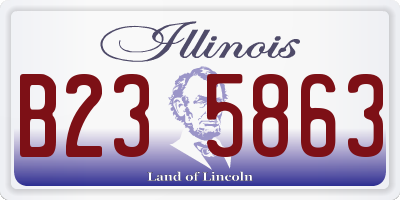 IL license plate B235863