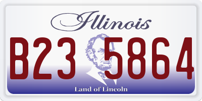 IL license plate B235864