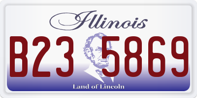 IL license plate B235869