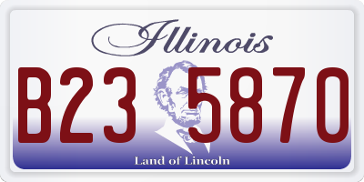 IL license plate B235870