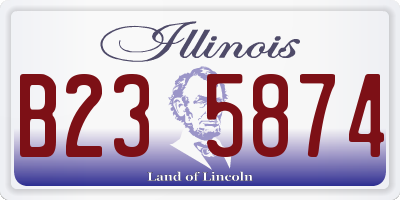 IL license plate B235874
