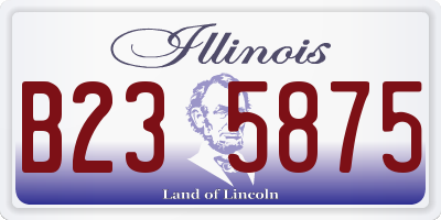 IL license plate B235875
