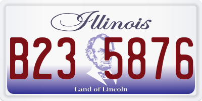 IL license plate B235876
