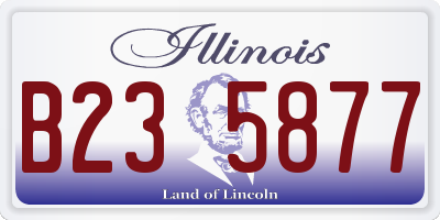 IL license plate B235877
