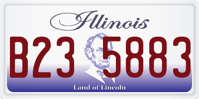 IL license plate B235883