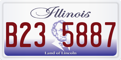 IL license plate B235887