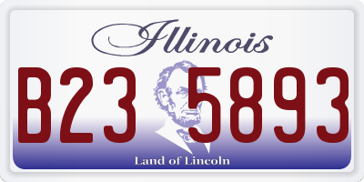 IL license plate B235893