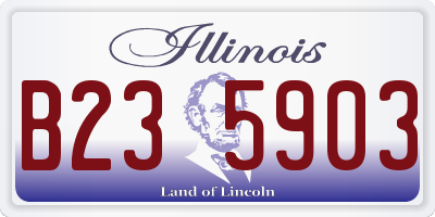 IL license plate B235903