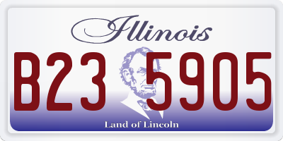 IL license plate B235905