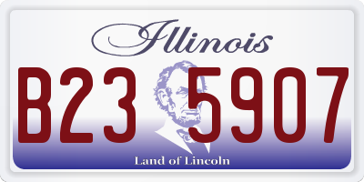 IL license plate B235907