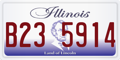 IL license plate B235914
