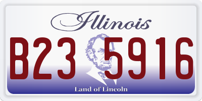 IL license plate B235916