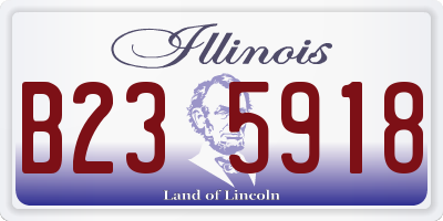 IL license plate B235918