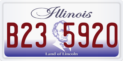 IL license plate B235920