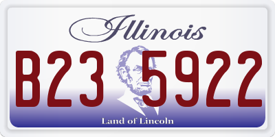 IL license plate B235922