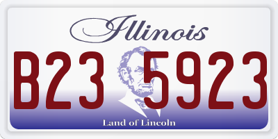 IL license plate B235923