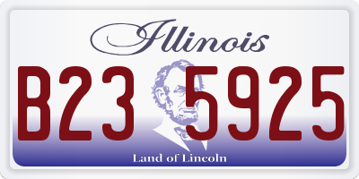 IL license plate B235925