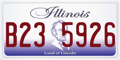 IL license plate B235926