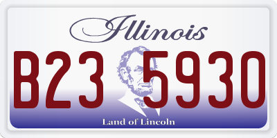 IL license plate B235930