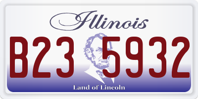 IL license plate B235932