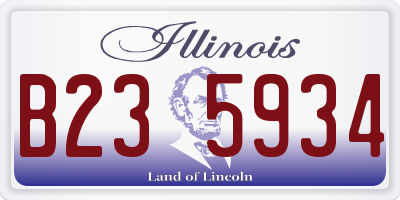 IL license plate B235934