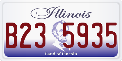IL license plate B235935