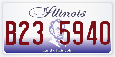 IL license plate B235940