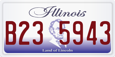IL license plate B235943