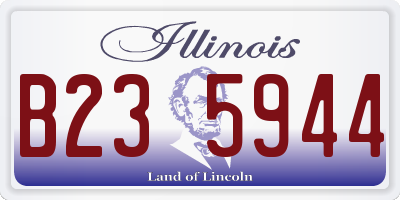 IL license plate B235944