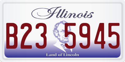IL license plate B235945