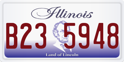 IL license plate B235948