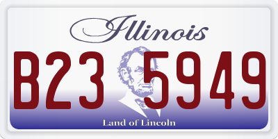 IL license plate B235949