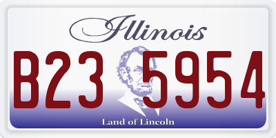 IL license plate B235954
