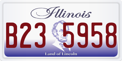 IL license plate B235958