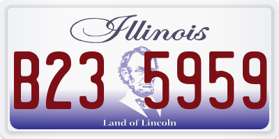 IL license plate B235959