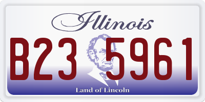 IL license plate B235961