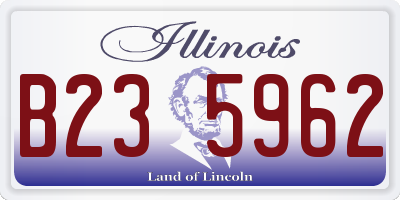 IL license plate B235962